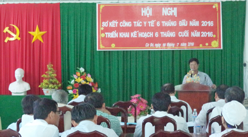BS.CKI Huỳnh Văn Nhanh, Phó Giám đốc Sở Y tế, phát biểu chỉ đạo tại hội nghị. BS.CKI Huỳnh Văn Nhanh, Phó Giám đốc Sở Y tế, phát biểu chỉ đạo tại hội nghị.