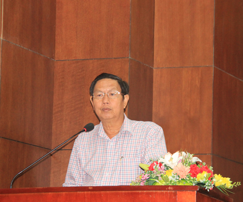 Ông Lê Văn Tâm, Phó Chủ tịch Thường trực UBND thành phố, phát biểu chỉ đạo tại hội nghị sơ kết công tác y tế 6 tháng đầu năm 2017.