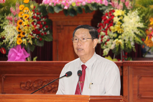 Ông Lê Văn Tâm, Phó Chủ tịch Thường trực UBND thành phố phát biểu tại buổi lễ.