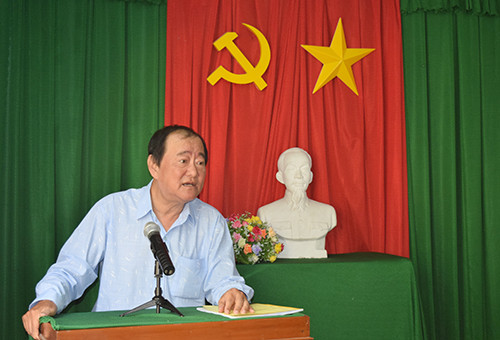 Thầy thuốc Nhân dân - BS.CKII Nguyễn Trung Nghĩa, Phó Giám đốc Sở Y tế phát biểu chỉ đạo tại hội nghị.