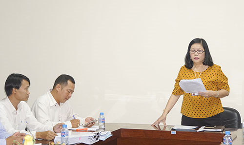 BS.CKII Bùi Thị Lệ Phi, Giám đốc Sở Y tế, phát biểu chỉ đạo.